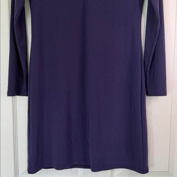 WHITE HOUSE BLACK MARKET Long Sleeve Jersey Stretch Dress Purple, Women’s Small - Picture 5 of 15